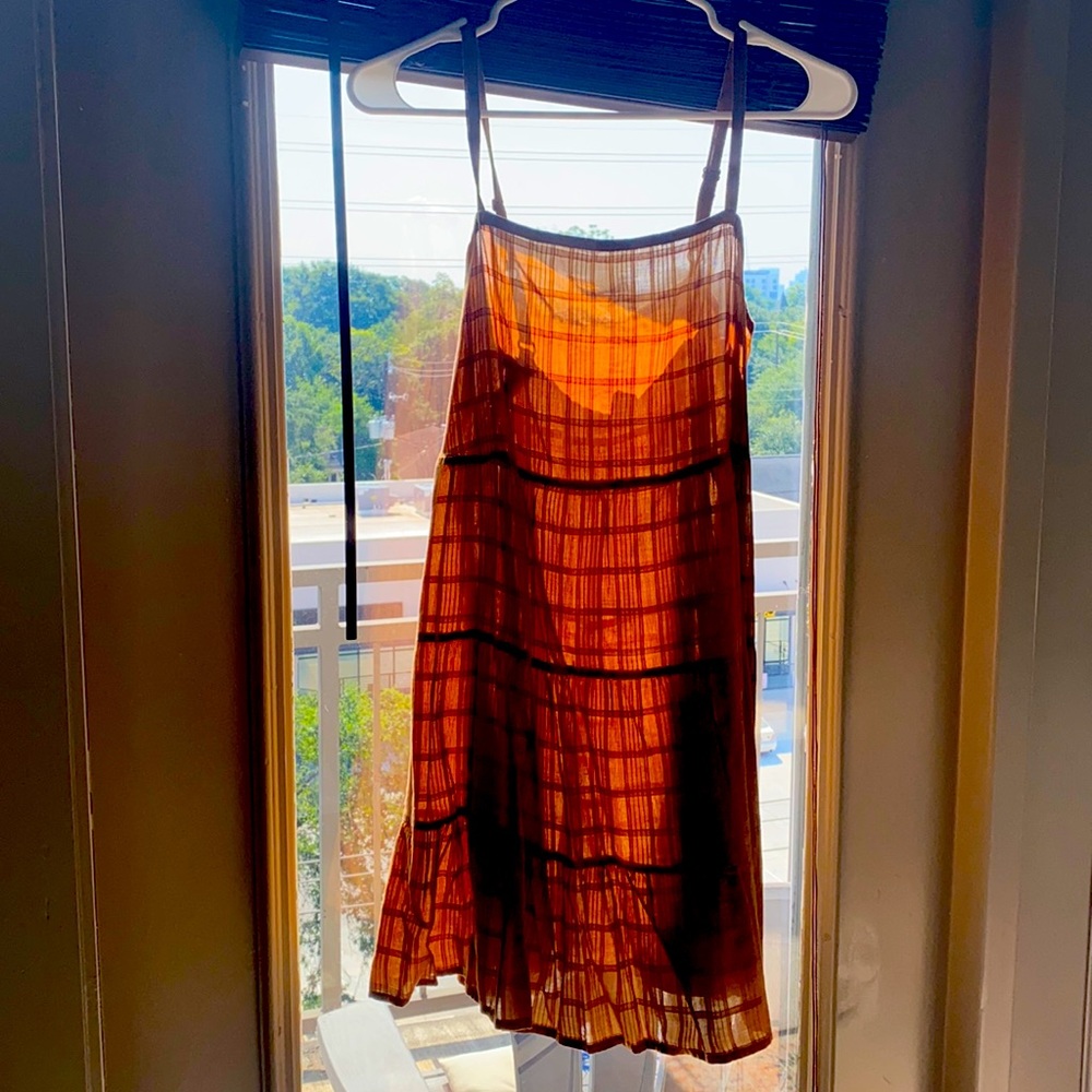 Tan swim coverup